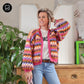 Haakpakket - MYPZ kort Mohair Granny stripes vest Rosé (ENG-NL)