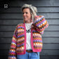 Haakpakket - MYPZ kort Mohair Granny stripes vest Rosé (ENG-NL)