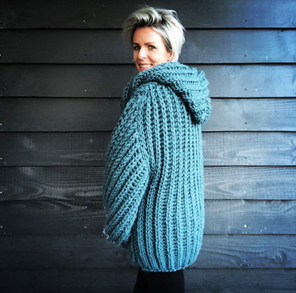 MYPZ super chunky hooded cardigan