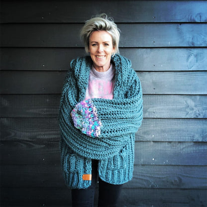 MYPZ super chunky hooded cardigan