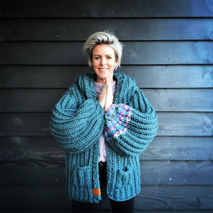 Knit pattern – MYPZ super chunky hooded cardigan (ENG)