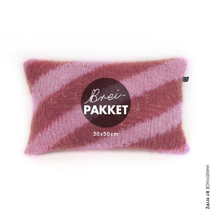 MYPZ breipakket kussenhoes diagonaal no9 Neon warm brown pink