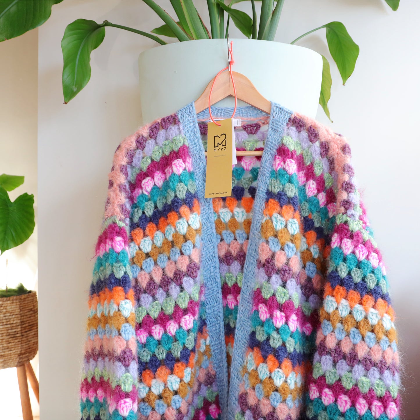 Crochet pattern - MYPZ Mohair Granny stripes cardigan Belly (ENG-NL)