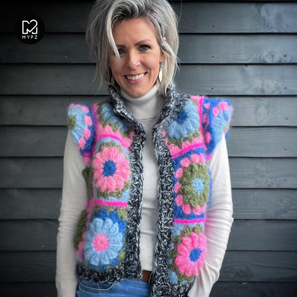 Haakpatroon - MYPZ 3D Granny Gilet PinkyBlue (ENG-NL)